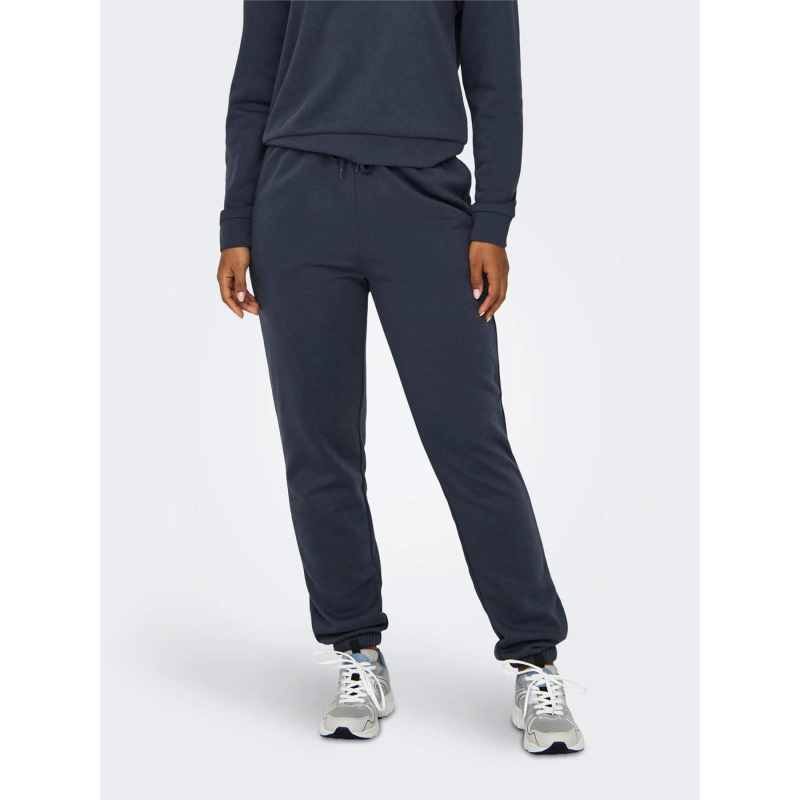 Pantalon de Jogging uni comfort brush bleu marine femme - Only