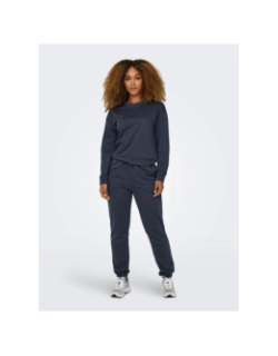 Pantalon de Jogging uni comfort brush bleu marine femme - Only