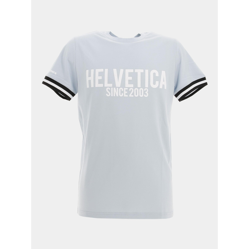 T-shirt manche courte malcom bleu homme - Helvetica
