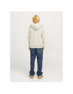 Sweat à capuche luke imprimé caouflage beige garçon - Jack & Jones