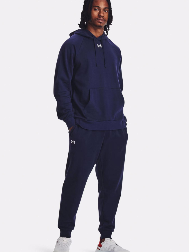 Pantalon de Jogging rival fleece bleu marine homme - Under Armour