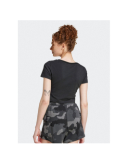 T-shirt crop camo 3S noir femme - Adidas