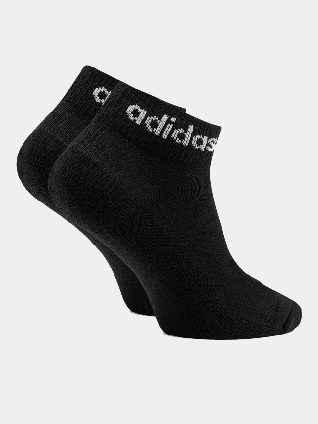 Pack 3 paires de chaussettes ankle linear noir - Adidas