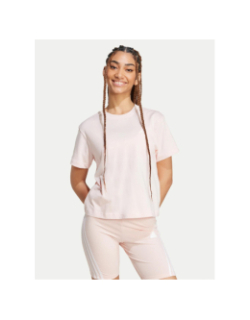 T-shirt à manches courtes essential logo rose femme - Adidas