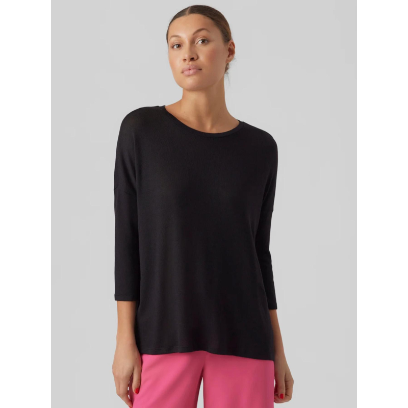 Pull fin manches 3/4 brianna noir femme - Vero Moda