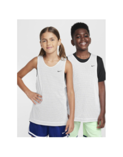 Maillot de basketball réversible dri-fit blanc et noir ado - Nike