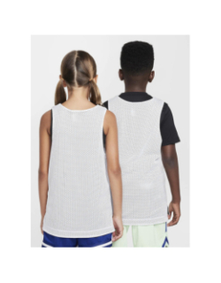 Maillot de basketball réversible dri-fit blanc et noir ado - Nike