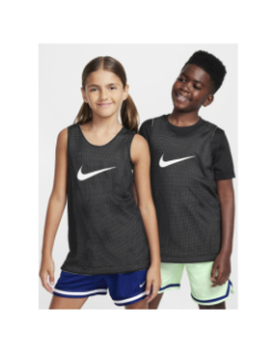 Maillot de basketball réversible dri-fit blanc et noir ado - Nike