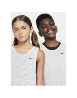 Maillot de basketball réversible dri-fit blanc et noir ado - Nike