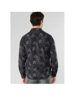Chemise floral rickel noir homme - Le Temps Des Cerises