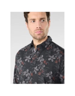 Chemise floral rickel noir homme - Le Temps Des Cerises