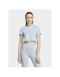 T-shirt crop à manches courtes all szn bleu femme - Adidas