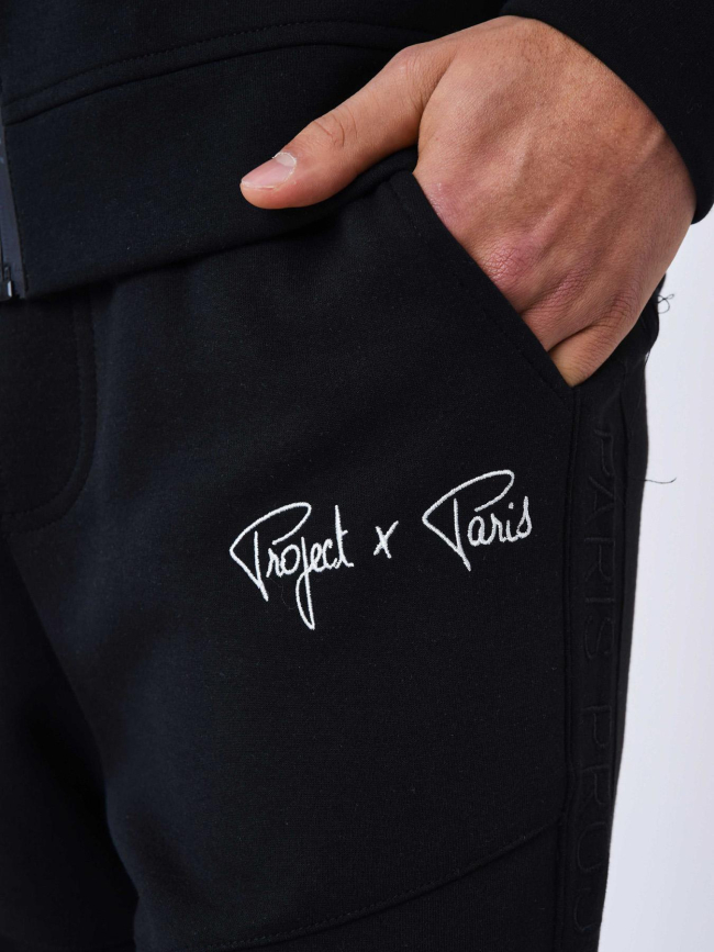 Pantalon de Jogging bande logo signature noir homme - Project X Paris