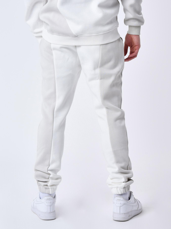Pantalon de Jogging logo brodé bicolore blanc et gris homme - Project X Paris