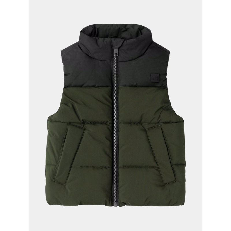 Doudoune sans manche morning kaki noir enfant - Name It