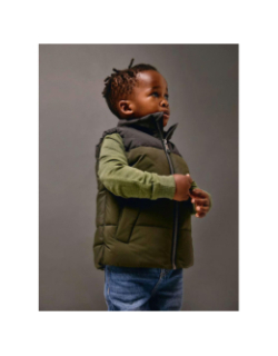 Doudoune sans manche morning kaki noir enfant - Name It