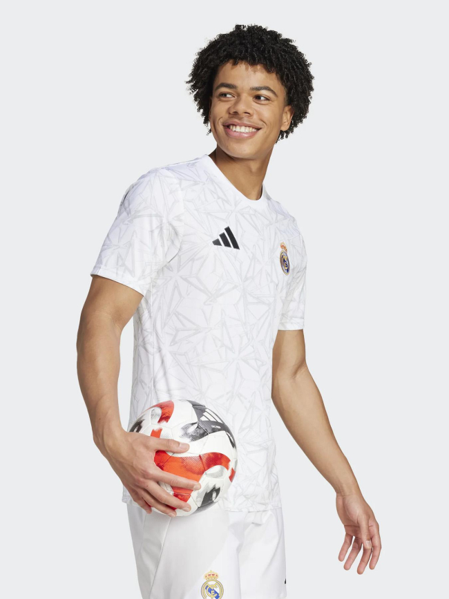 Maillot d'échauffement real madrid 24/25 blanc homme - Adidas