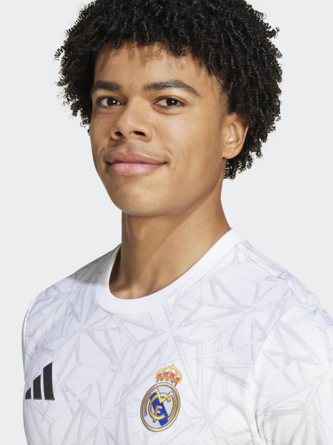 Maillot d'échauffement real madrid 24/25 blanc homme - Adidas