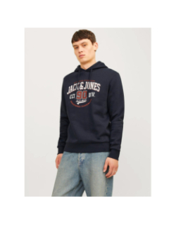 Sweat à capuche jjelogo noir homme - Jack & Jones