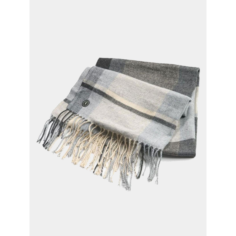 Écharpe ozir à carreaux gris homme - Le Temps Des Cerises