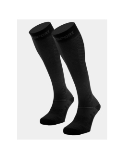 Paire de chaussettes de récupération haute evo noir - BV Sport