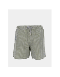 Short de bain rayé pearl kaki homme - Benson & Cherry