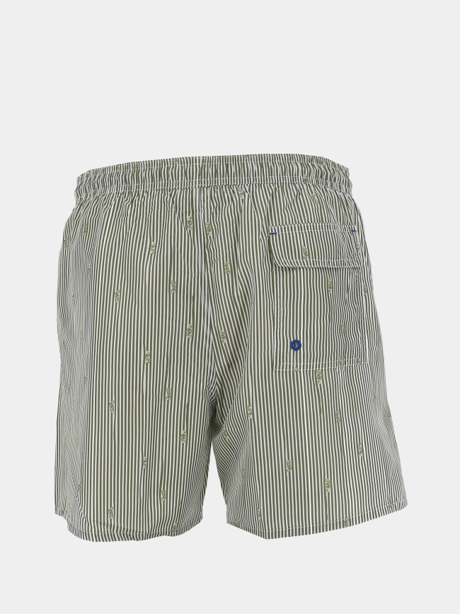Short de bain rayé pearl kaki homme - Benson & Cherry
