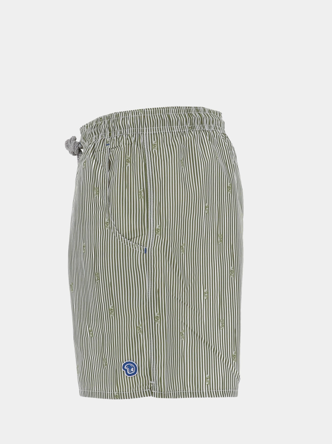 Short de bain rayé pearl kaki homme - Benson & Cherry