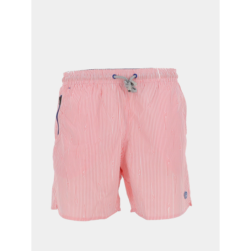 Short de bain rayé pearl rose homme - Benson & Cherry