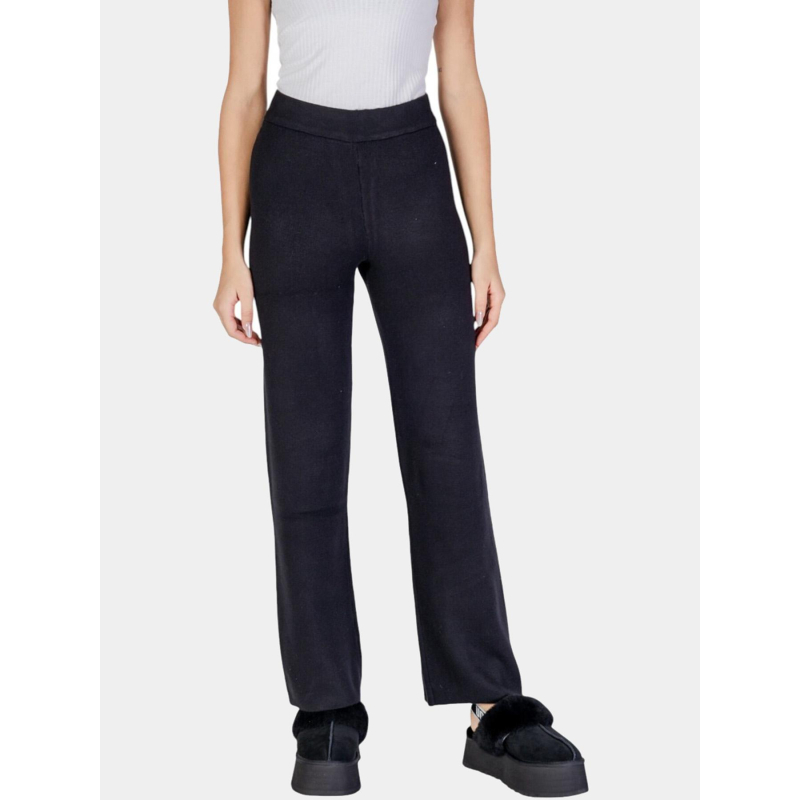 Pantalon large en maille saba noir femme - Vero Moda
