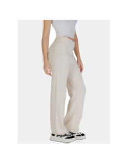 Pantalon large en maille saba crème femme - Vero Moda