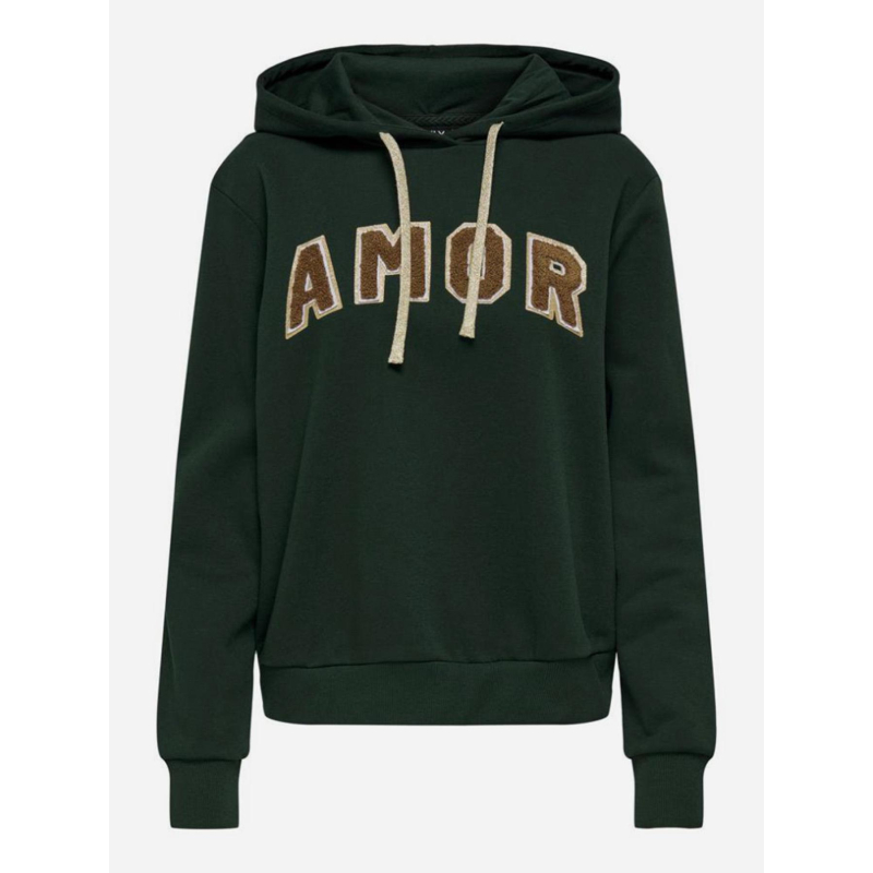 Sweat à capuche onldawnie vert femme - Only