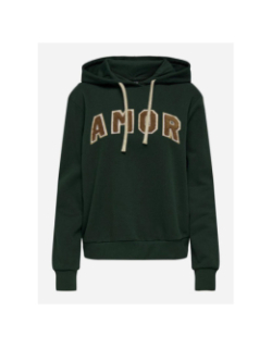 Sweat à capuche onldawnie vert femme - Only
