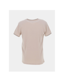T-shirt col v uni tujiano beige homme - Benson & Cherry