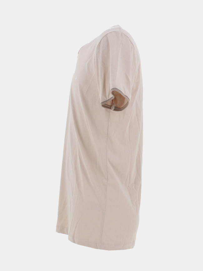 T-shirt col v uni tujiano beige homme - Benson & Cherry