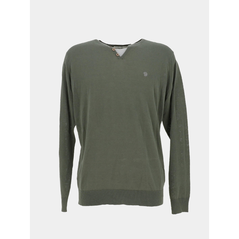 Pull fin en lin feoda kaki homme - Benson & Cherry