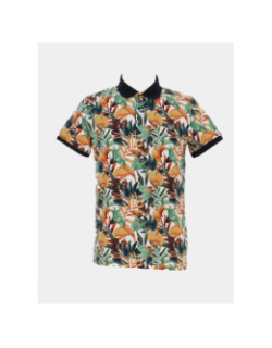Polo imprimé getoffel vert orange homme - Benson & Cherry