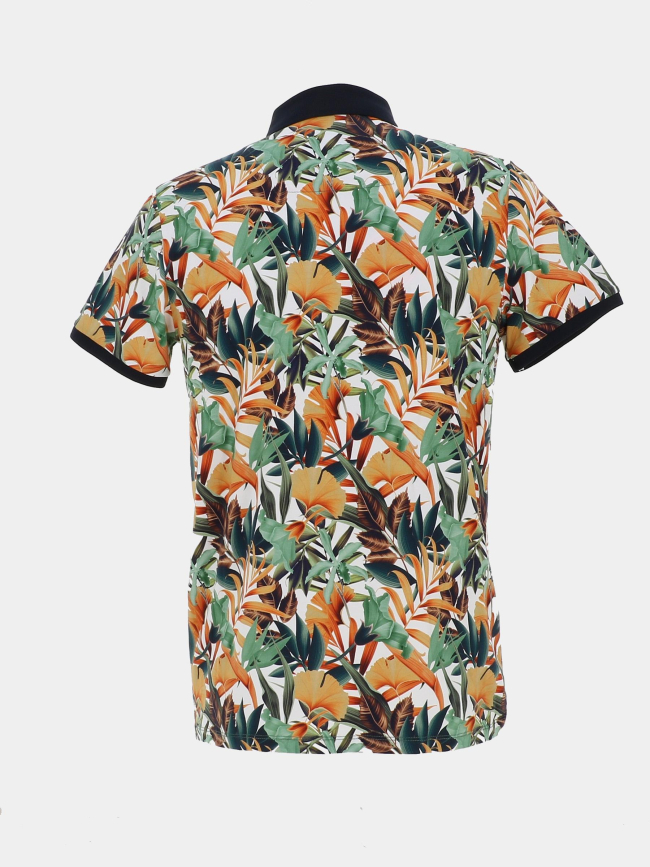 Polo imprimé getoffel vert orange homme - Benson & Cherry