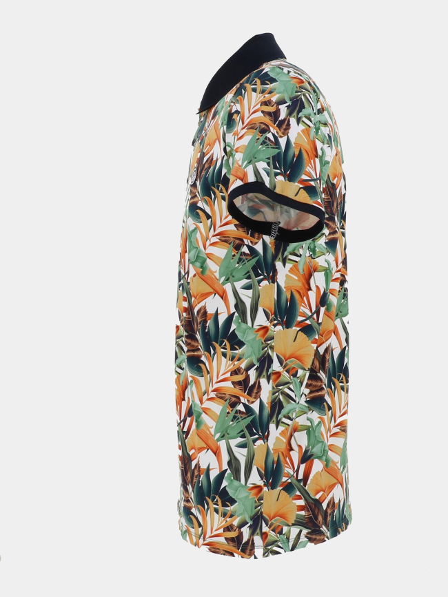 Polo imprimé getoffel vert orange homme - Benson & Cherry