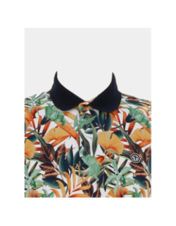 Polo imprimé getoffel vert orange homme - Benson & Cherry