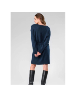 Robe pull tortanq bleu marine femme - Le Temps Des Cerises