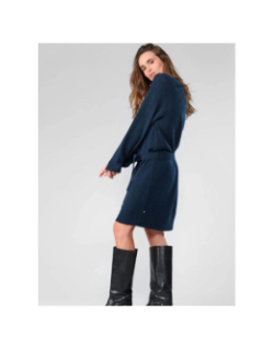 Robe pull tortanq bleu marine femme - Le Temps Des Cerises