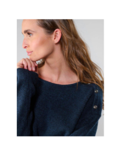 Robe pull tortanq bleu marine femme - Le Temps Des Cerises