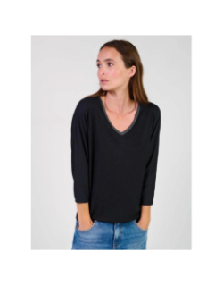 T-shirt manches longues cepada noir femme - Le Temps Des Cerises