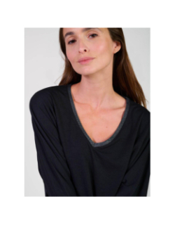 T-shirt manches longues cepada noir femme - Le Temps Des Cerises