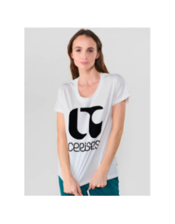 T-shirt taolo imprimé blanc femme - Le Temps Des Cerises