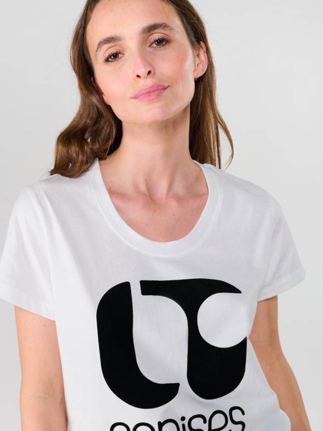 T-shirt taolo imprimé blanc femme - Le Temps Des Cerises