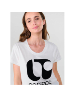 T-shirt taolo imprimé blanc femme - Le Temps Des Cerises