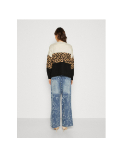 Pull motif animal jade marron noir femme - Only