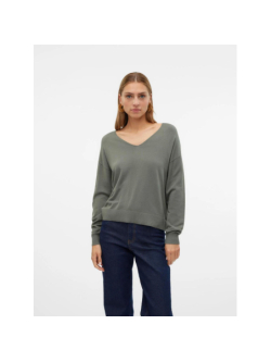 Pull fin col v breeze kaki femme Vero Moda wimod